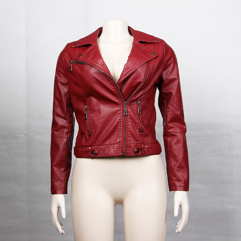 Pocket Brown Leather Jackets For Women